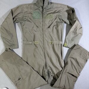 Vintage USAF Fire Resistant Summer Flyers Flight Suit Coveralls 40 Reg US Mens
